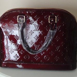 Designer inspired burgundy purse